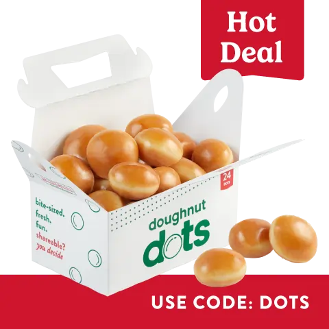 $5 24 Count Original Glazed® Doughnut Dots with $5 Purchase
