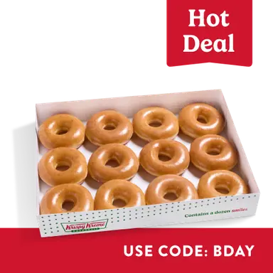 PRE-ORDER FOR FRI 7/17: BIRTHDAY ORIGINAL GLAZED® DOZEN .89 WITH A DOZEN PURCHASE
