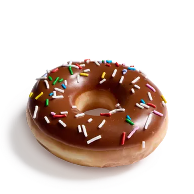 CHOCOLATE ICED WITH SPRINKLES