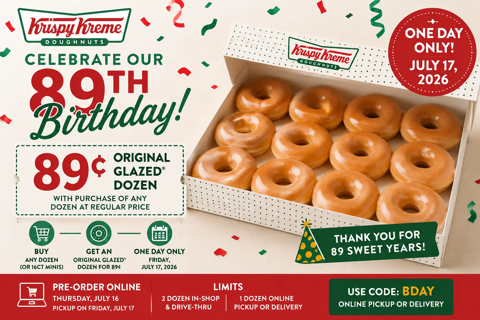 Krispy Kreme Birthday Reward